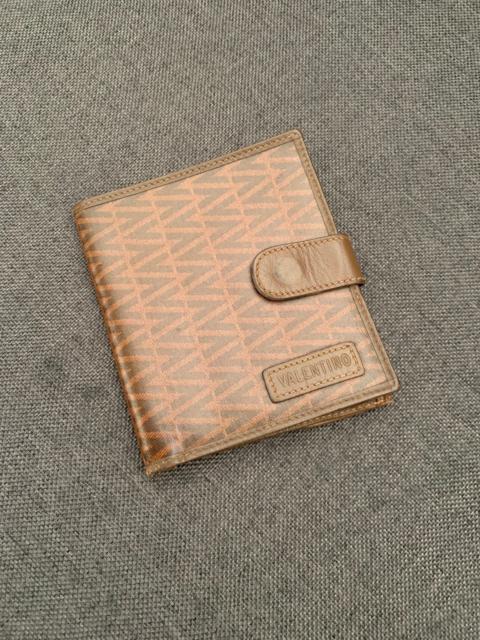Valentino Vintage Valentino Monogram Wallet Leather