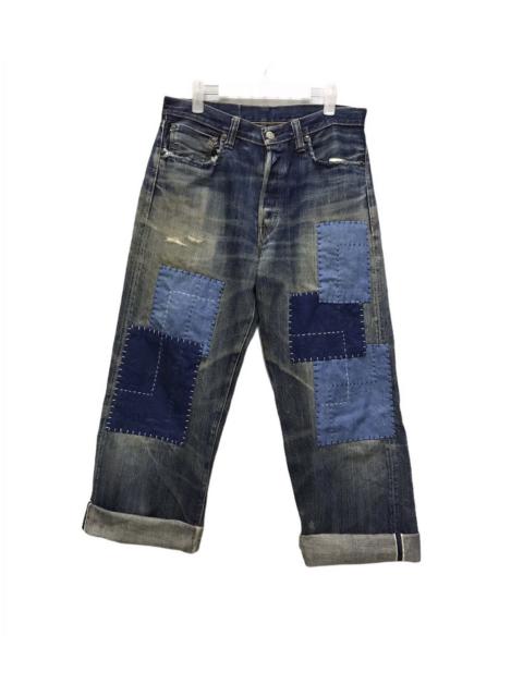 Other Designers Sugar Cane - FINAL DROP Reworked Sugarcane Selvedg Denim with Patchwork