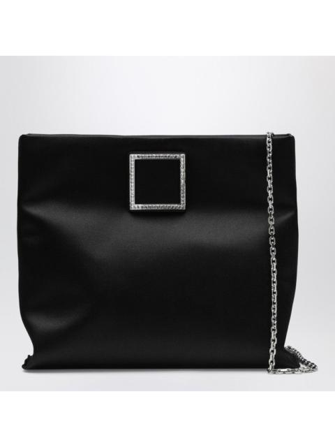 Roger Vivier Roger Vivier Trompette Clutch In Black Satin Women