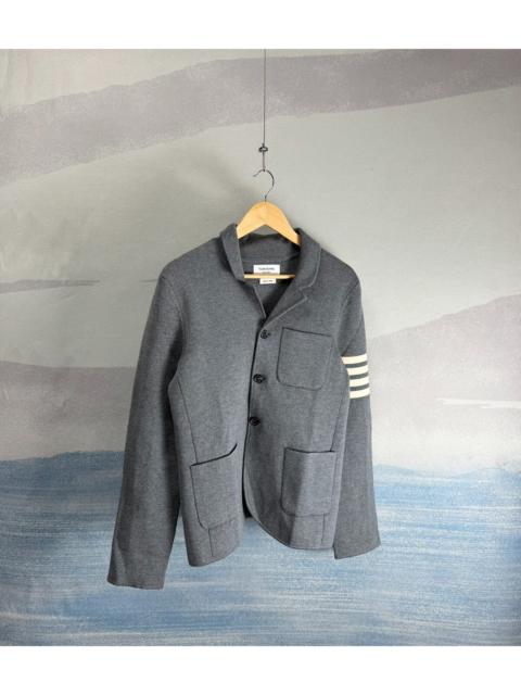 Thom Browne Thom Browne Grey Multi-Pocket Wool Jacket with 4-Bar Detail