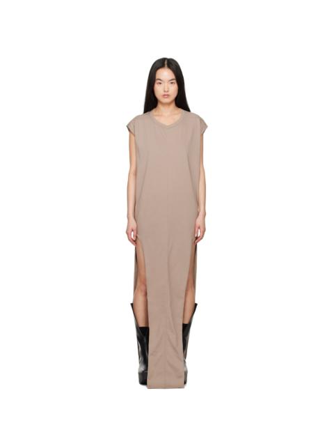 Rick Owens Taupe Hollywood Arrowhead Maxi Dress