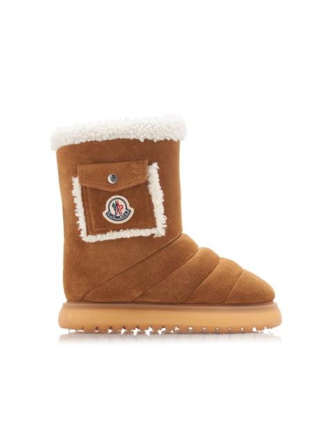 Moncler Gaia Pocket-Detailed Suede Ankle Boots tan