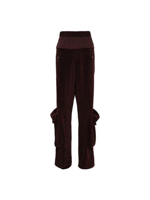 OPEN YY Rolled Waist Velour Cargo Pants
