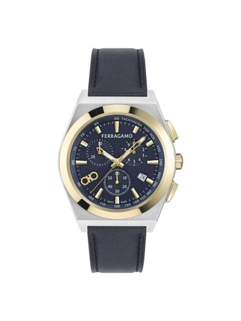 FERRAGAMO Ferragamo Vega Upper East Chronograph Quartz Blue Dial Men's Watch SFVA00224