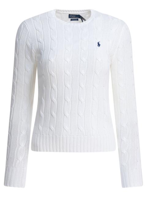 Other Designers Polo Ralph Lauren Crew-neck Cable-knit Sweater With Logo