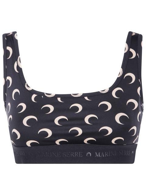 Marine Serre Marine Serre Women "Moon" Printed Jersey Sports Bra