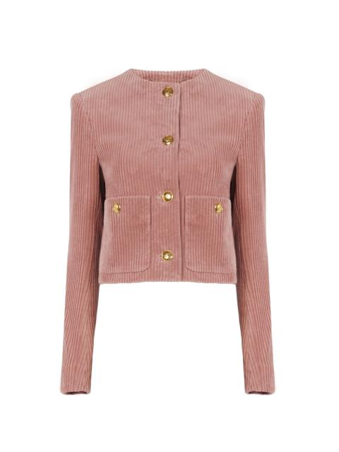 Chloé CROPPED BOXY JACKET IN VELVET