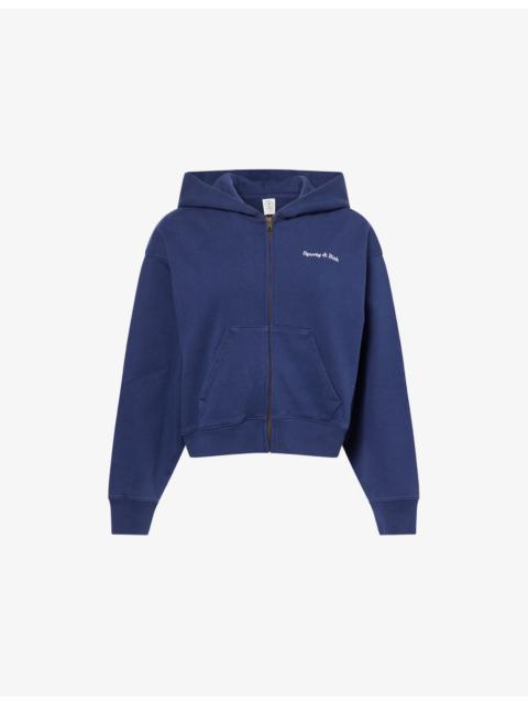 Sporty & Rich Eden Crest Cotton Hoodie