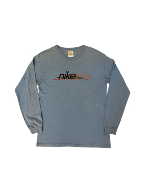 Nike VINTAGE 90s NIKE SWOOSH DISTRESSED LONGSLEEVE TSHIRT