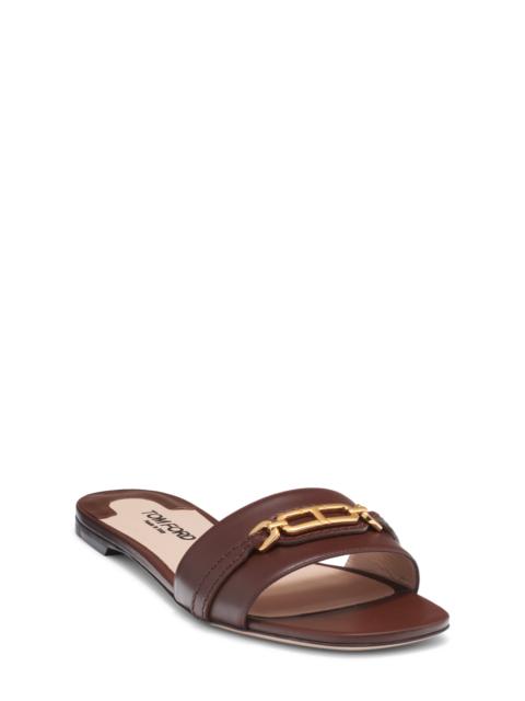 TOM FORD TOM FORD Whitney Slide Sandal in Saddle Brown at Nordstrom