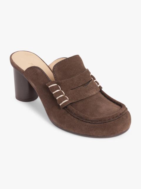 JW Anderson LOAFER MULE 75MM HEEL | CHOCOLATE BROWN
