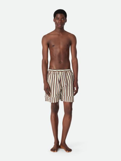 Bottega Veneta Stripe Nylon Swim Shorts