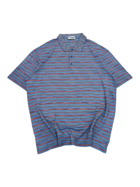 Missoni Rare! Missoni Made In Italy Jacquard Stripe Polo