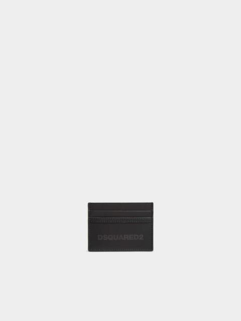 DSQUARED2 DEEP BLACK LEATHER CREDIT CARD HOLDER