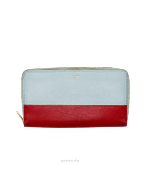 CELINE Celine Multifunction Zip Wallet - Sky Blue/Red