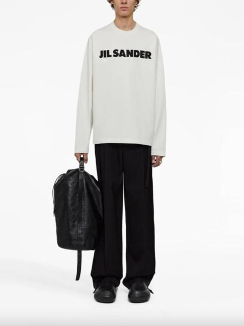 Jil Sander Long Sleeve Logo T-Shirt