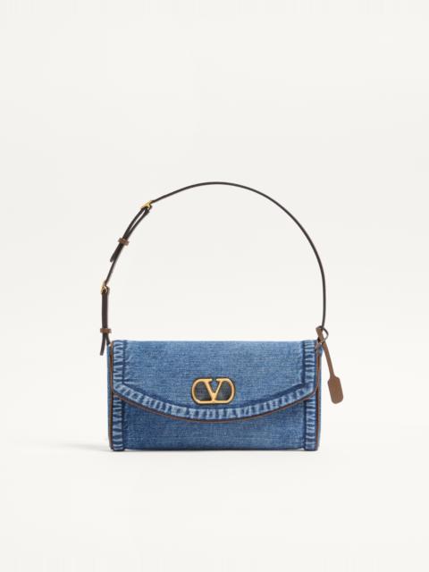 Valentino VALENTINO GARAVANI DEVAIN SMALL DENIM SHOULDER BAG