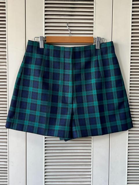 Dior Dior Plaid Wool Green Shorts