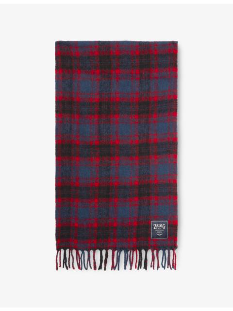 Zadig & Voltaire Joan Tartan Wool-Blend Scarf