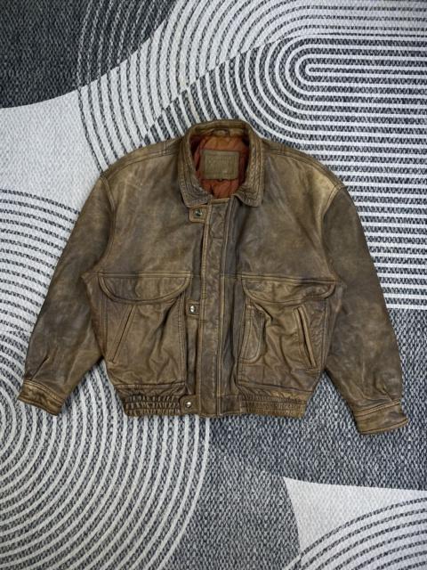 Other Designers Vintage Comet Club With Cargo Pocket Leather Flight Jacket