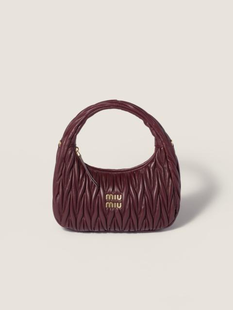 Miu Miu Wander matelassé nappa leather hobo bag