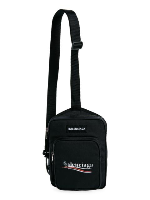 BALENCIAGA Explorer Political Stencil Logo Crossbody Messenger Bag
