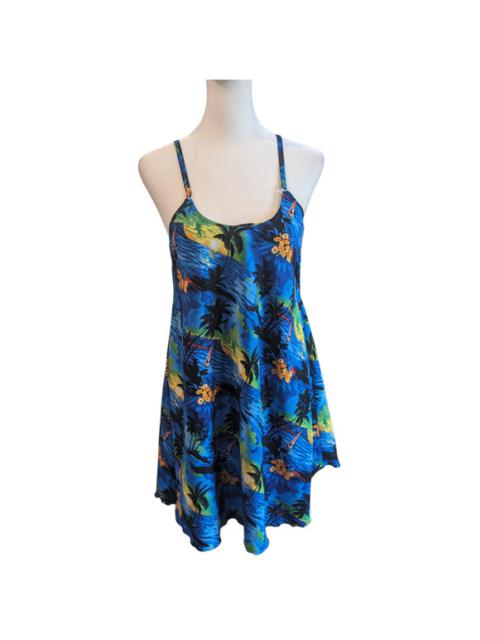 Other Designers Barefoot Attitude Blue Tropical Palm Tree Sunset Beach Slip Small