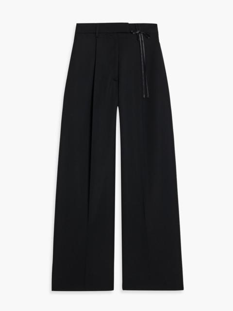 Simone Rocha Pleated crepe wide-leg pants