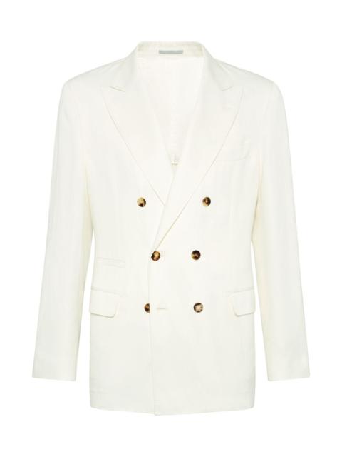 Brunello Cucinelli Linen blend double-breasted jacket