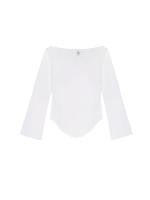 Cou Cou The Rina Long Sleeve: Cotton Jersey White