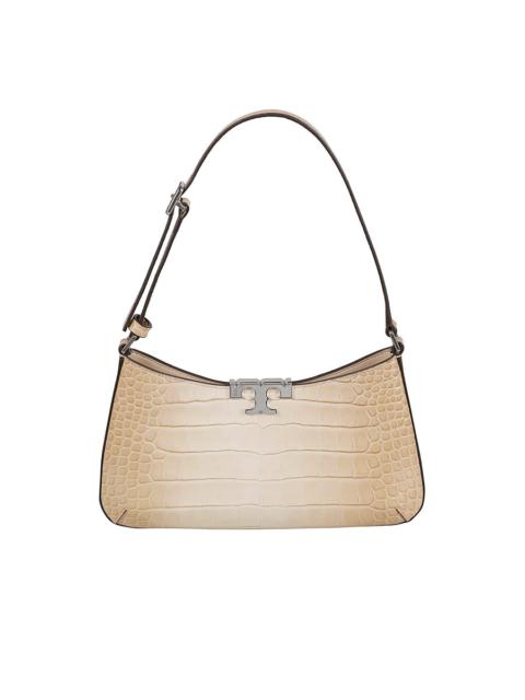 Other Designers Tory Burch Eleanor Croc Embossed Slim Shoulder Bag