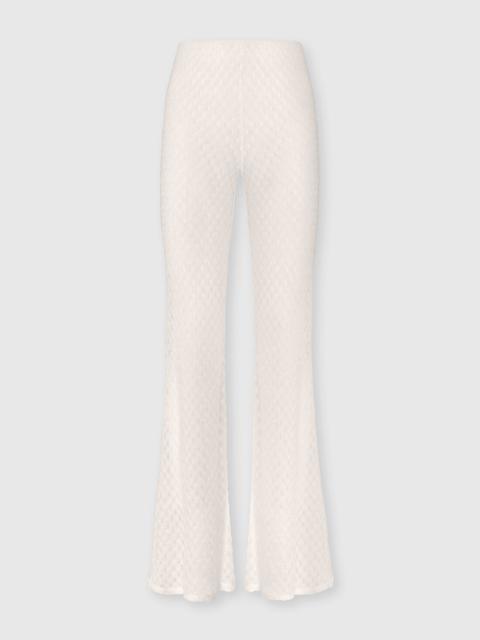 Missoni Flared trousers in lamé viscose with raschel workmanship