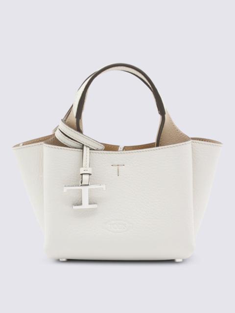 Tod's Tod'S White Leather Top Handle Bag