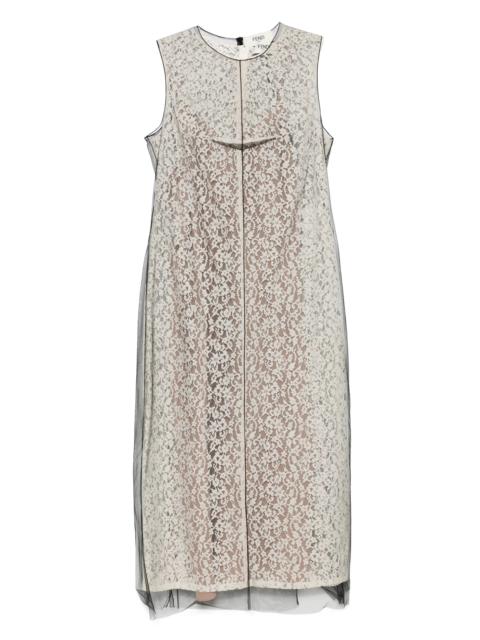 FENDI lace midi dress