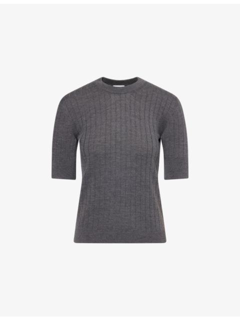 Bottega Veneta Ribbed Round-Neck Wool Top