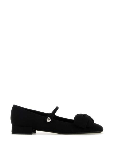 Valentino Valentino Garavani Women Black Crepe Bowjane Ballerinas