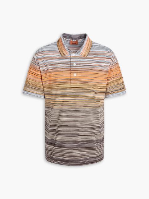 Missoni Space-dyed cotton-piqué polo shirt