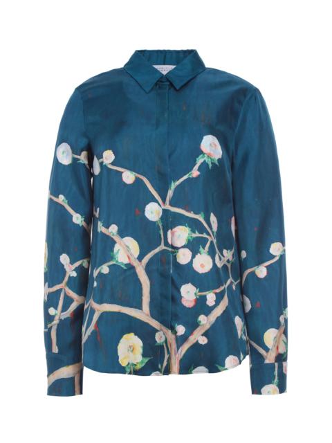 GABRIELA HEARST Henri Blouse in Blue Multi Printed Silk Twill