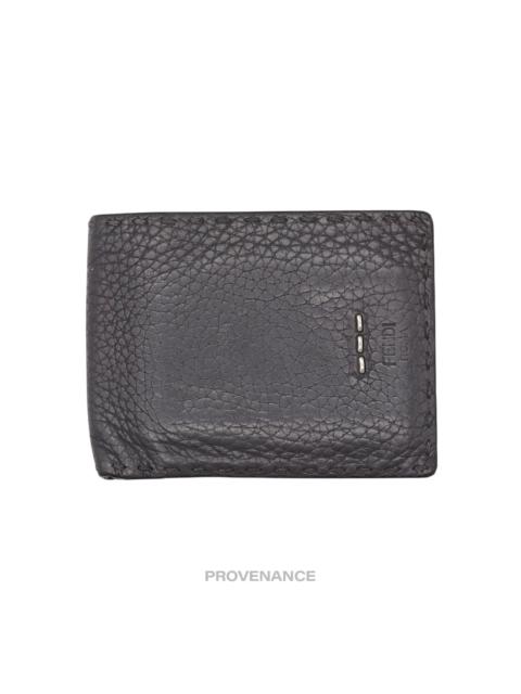 FENDI Fendi Selleria Horizontal Wallet - Charcoal Roman Leather