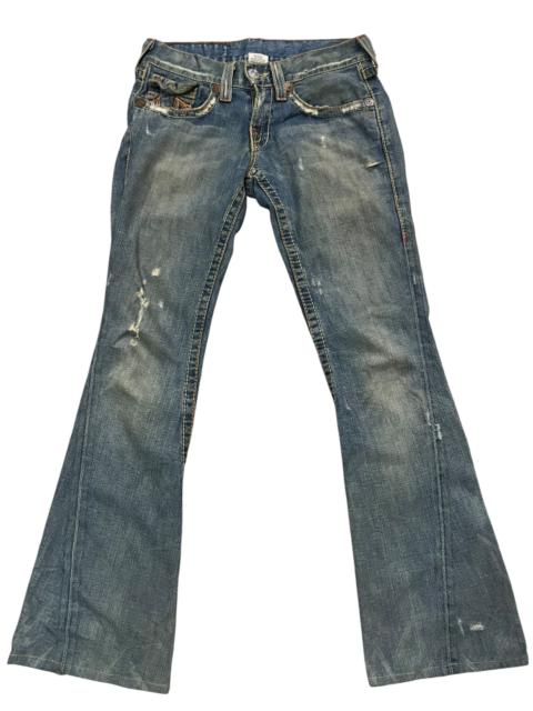 Hysteric Glamour True Religion Section Rainbow Joey Flare Distressed Denim Pants