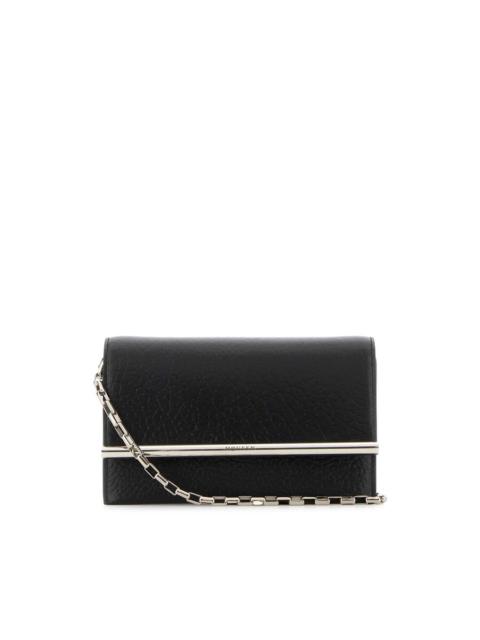 Alexander McQueen Alexander Mcqueen Black Leather Mini Cross-Bar Clutch