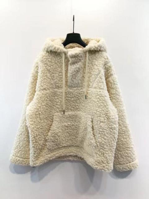 AMI Paris Ami Paris Women's Lambswool Hooded Jacket, Ivory White