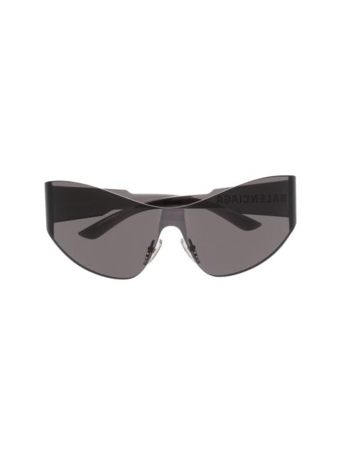 BALENCIAGA shield-transparent-frame sunglasses