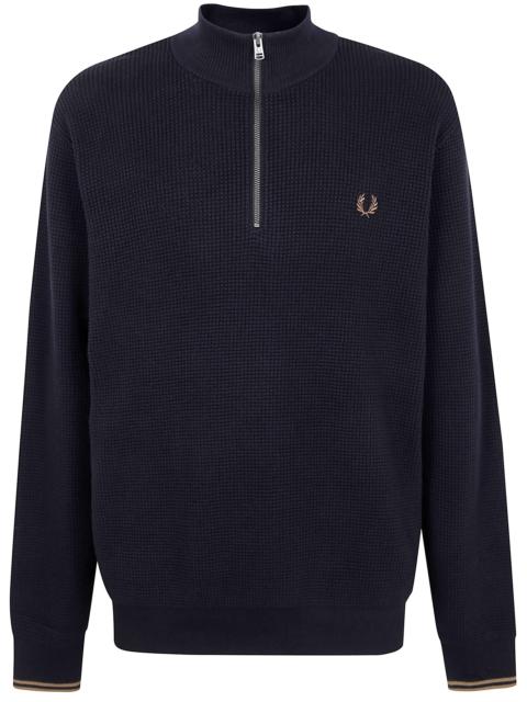 Fred Perry "Fred Perry" Waffle Stitch Half Zip Jumper
