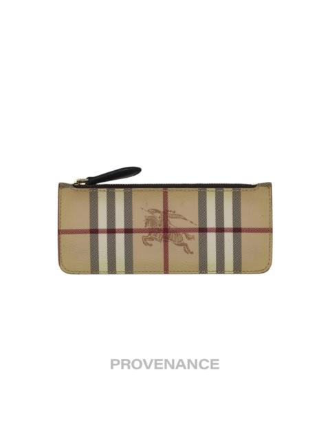 Burberry Burberry Zip Pouch - Haymarket Check Chocolate Brown