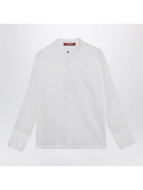 Max Mara Studio Max Mara Studio Baldili Ramie Canvas Shirt In White Women