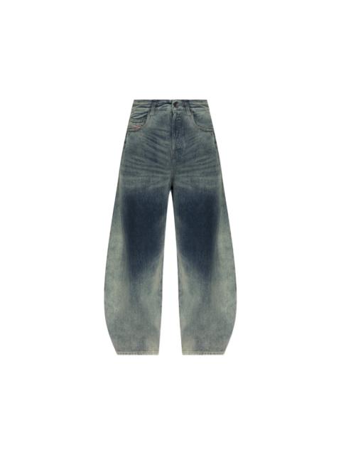 Diesel Diesel Blue Denim - Wide-Leg Jeans Women
