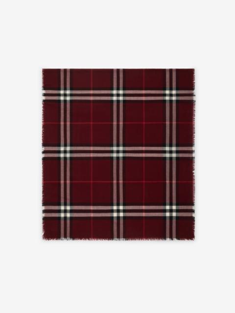 Burberry Wide Check Wool Scarf
