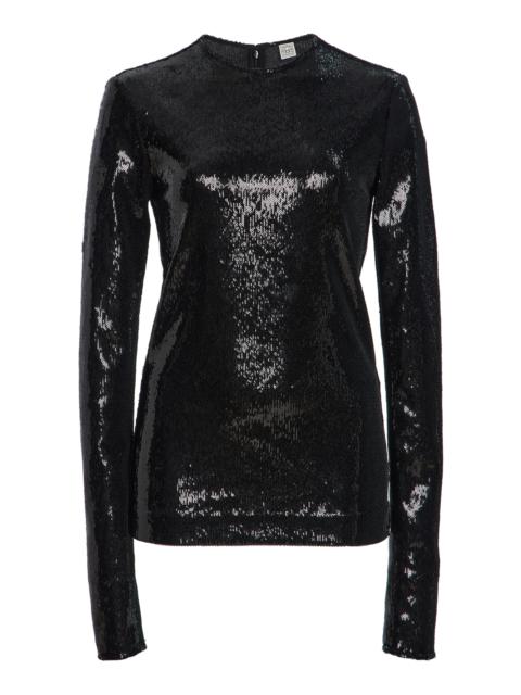 TOTEME Sequined Top black