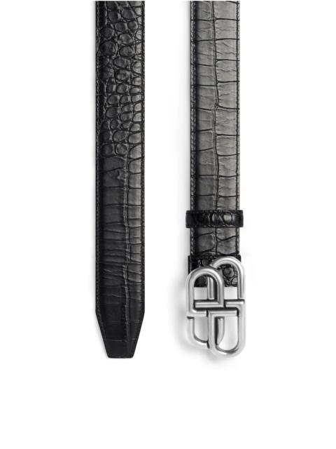 BALENCIAGA Men's Bb Large Belt in Black